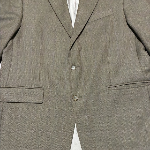 Lauren Ralph Lauren Brown Wool Blazer 42R Herringbone Sport Coat Mexico - Picture 4 of 12